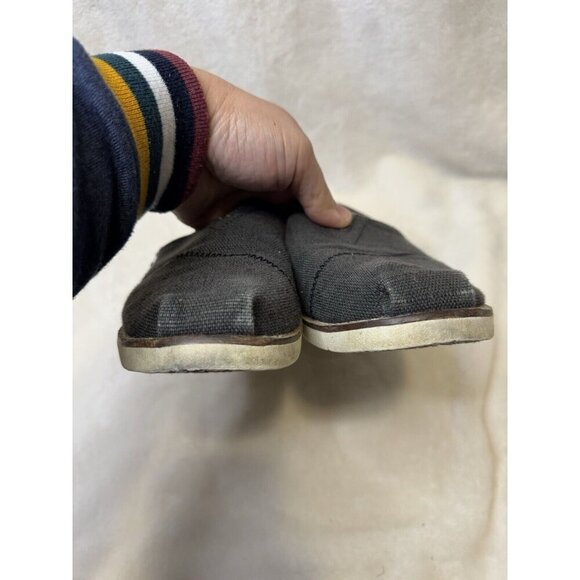 BOBS from SKECHERS Womens Memory Foam Gray Canvas Loafers Shoes Slip On Sz 7.5 - Picture 4 of 10